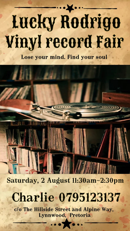 Lucky Rodrigo Vinyl Record Fair - Saturday, 2 August