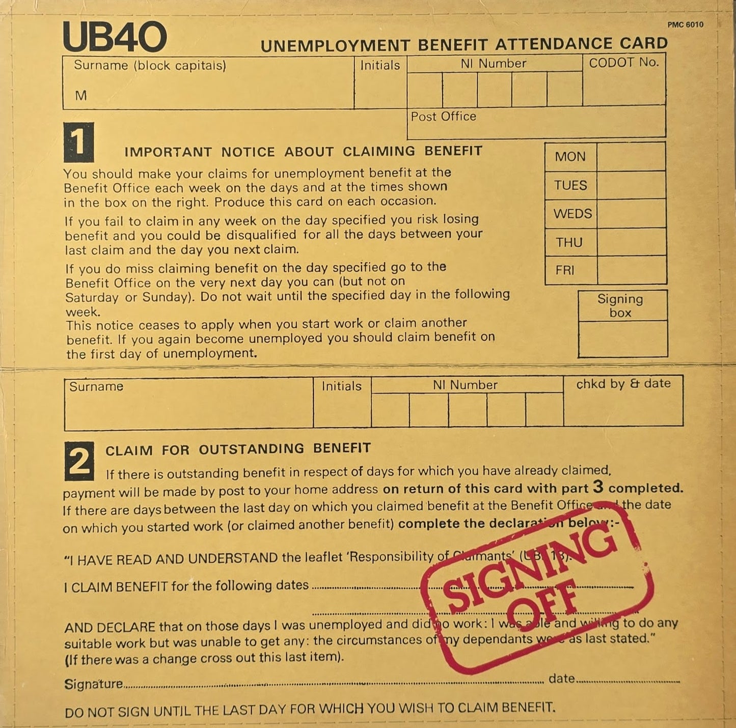 UB40 – Signing Off