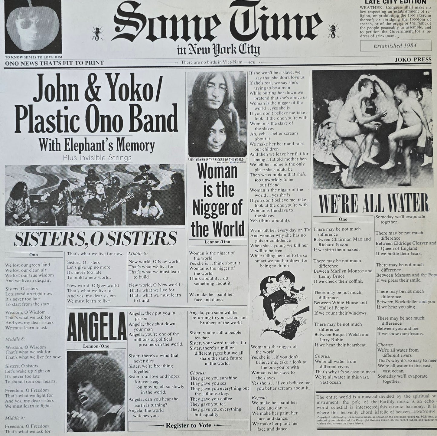 John & Yoko / Plastic Ono Band With Elephant's Memory And Invisible Strings – Some Time In New York City