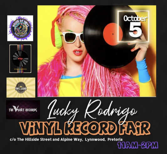 Lucky Rodrigo Vinyl Record Fair -  Saturday, 5th October