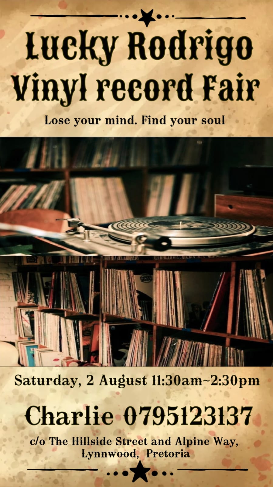 Lucky Rodrigo Vinyl Record Fair - Saturday, 2 August