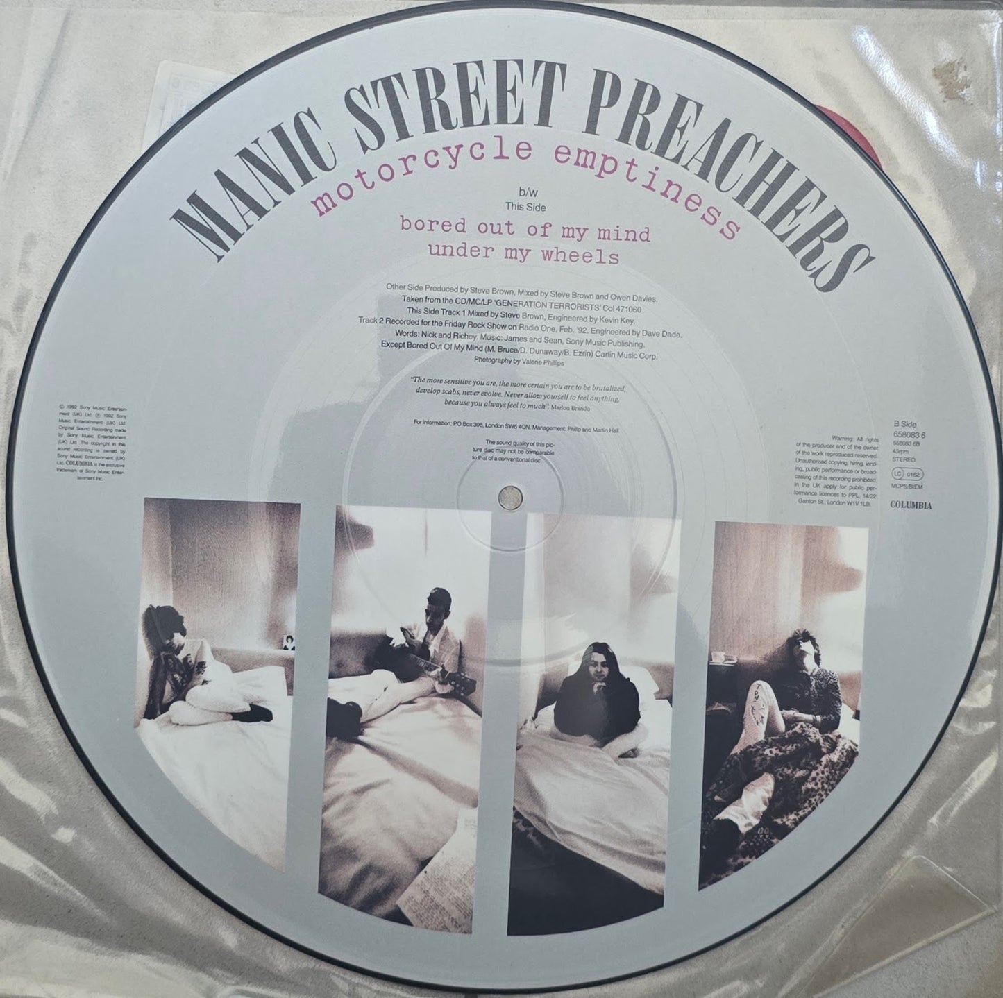Manic Street Preachers – Motorcycle Emptiness Picture Disc