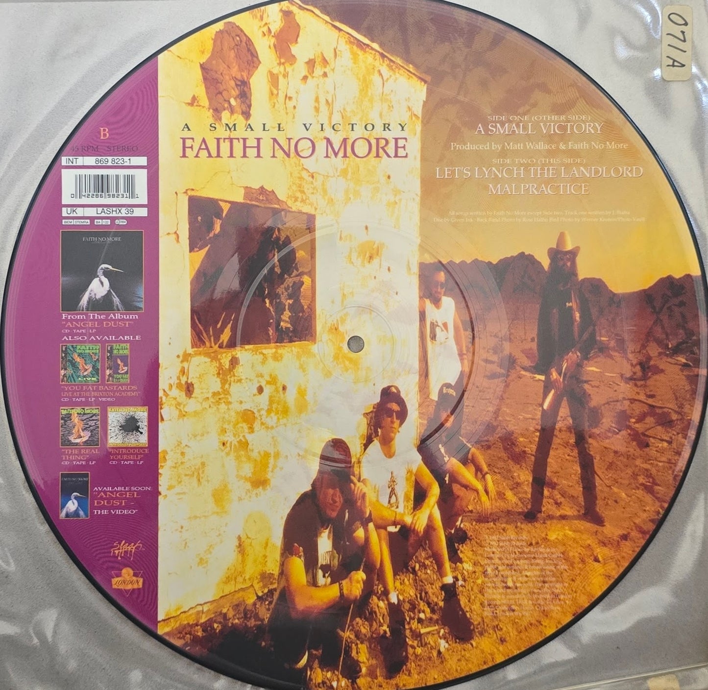 Faith No More – A Small Victory Picture Disc