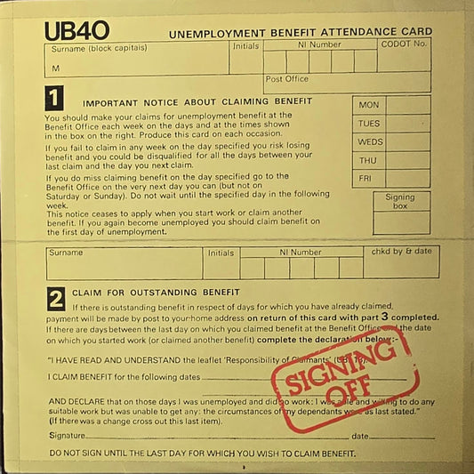 UB40 – Signing Off + 12"