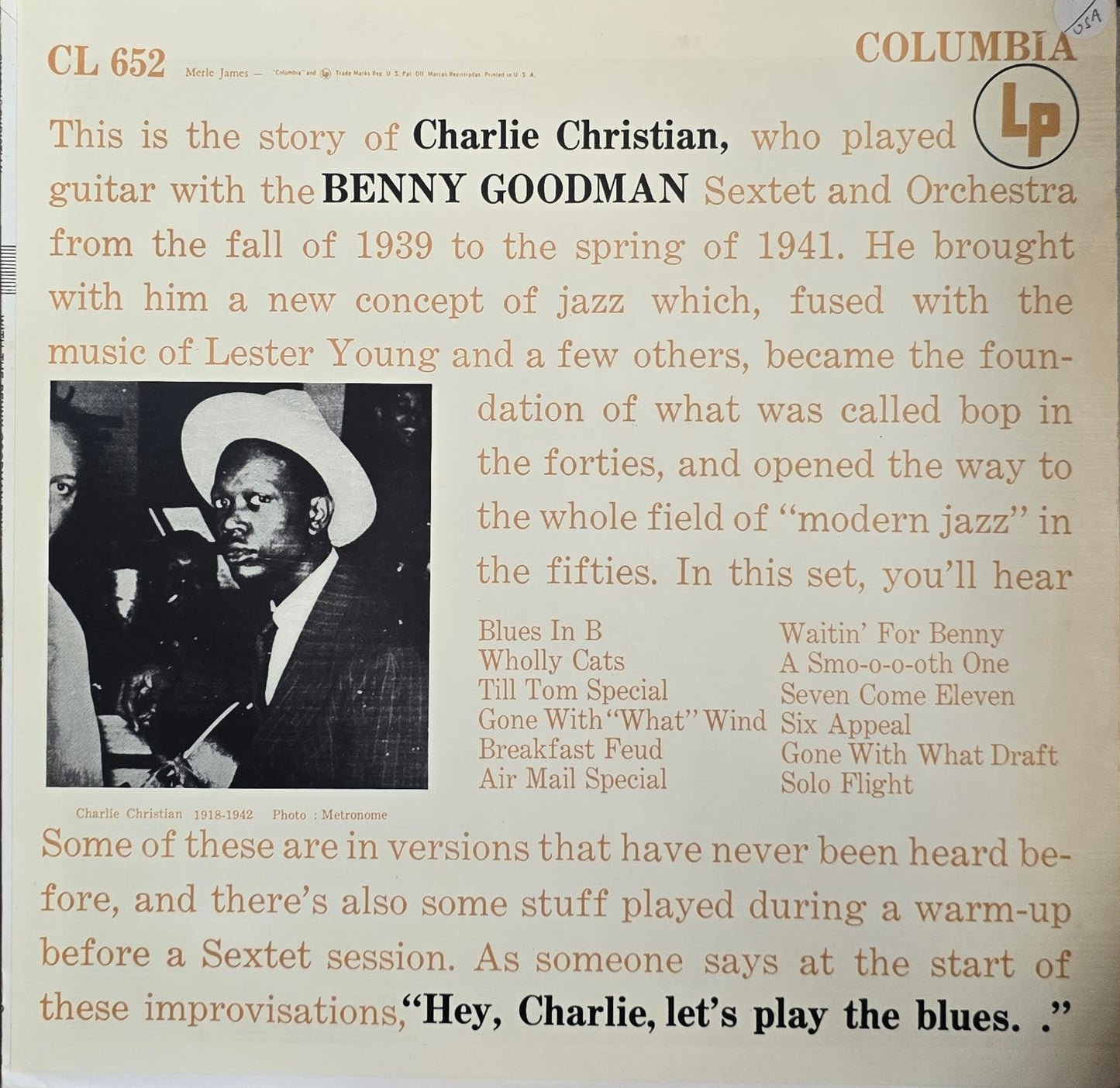 Charlie Christian – With The Benny Goodman Sextet And Orchestra