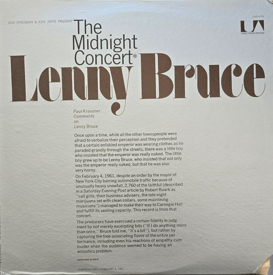 Lenny Bruce – The Midnight Concert