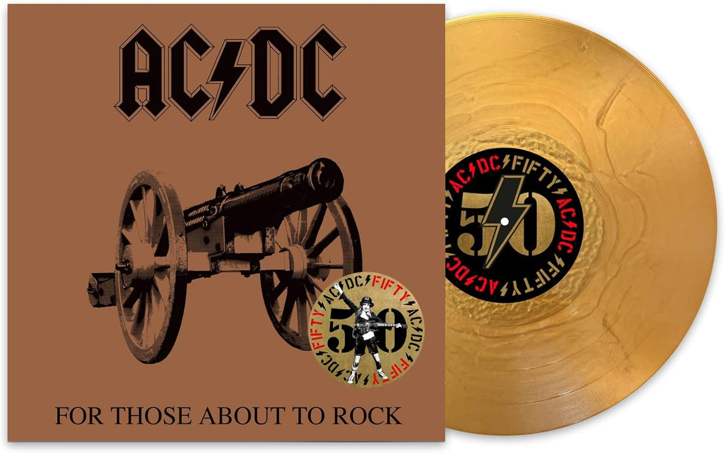 AC/DC - Gold Vinyl For Those About to Rock (50TH ANNIVERSARY)